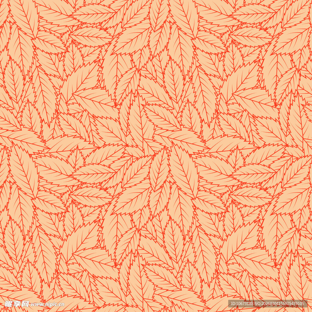 橙色叶脉纹理图案背景