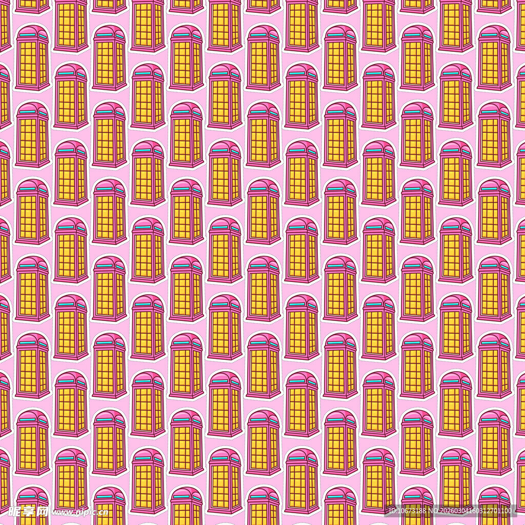 粉色背景的罐子图案