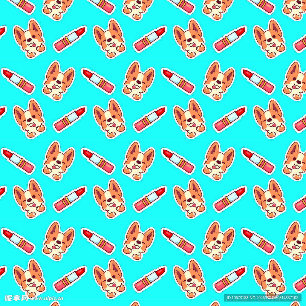 兔子与胶囊的趣味图案