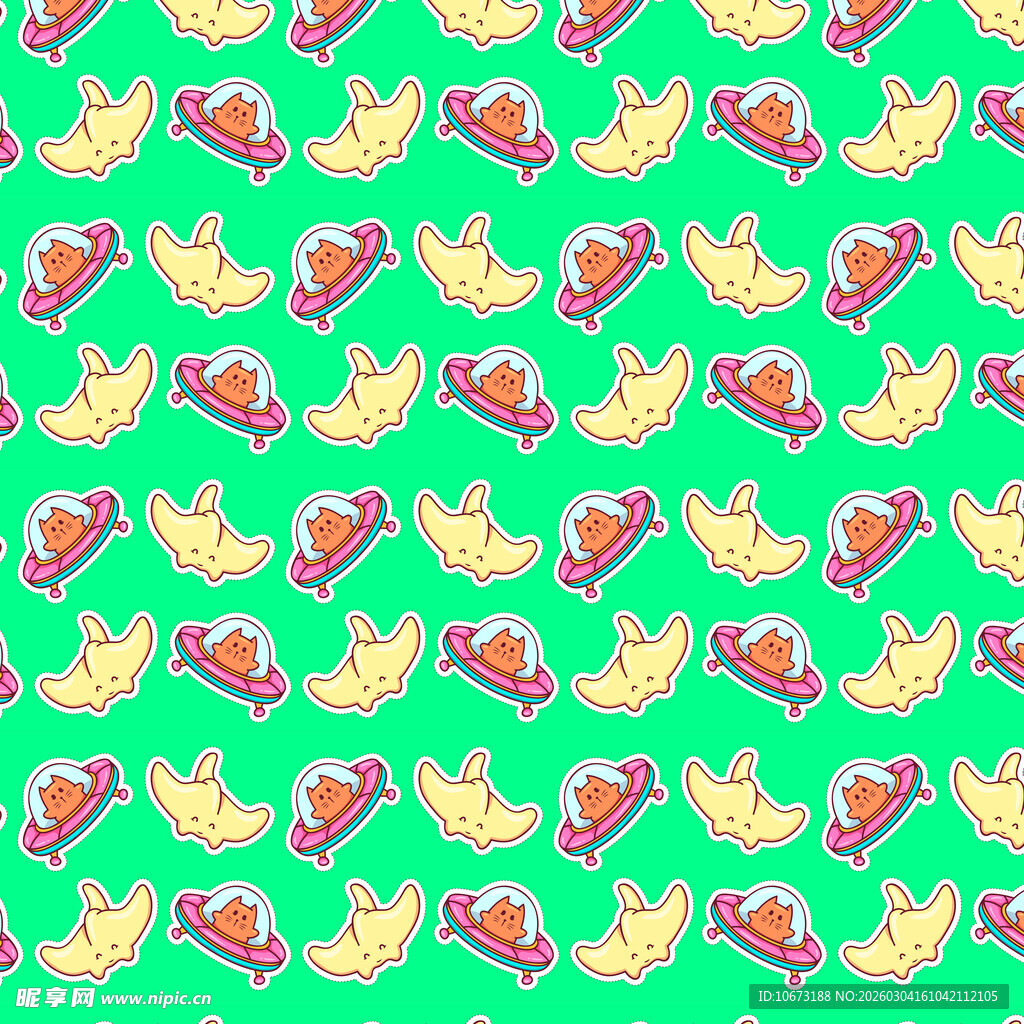 多彩卡通食物图案背景