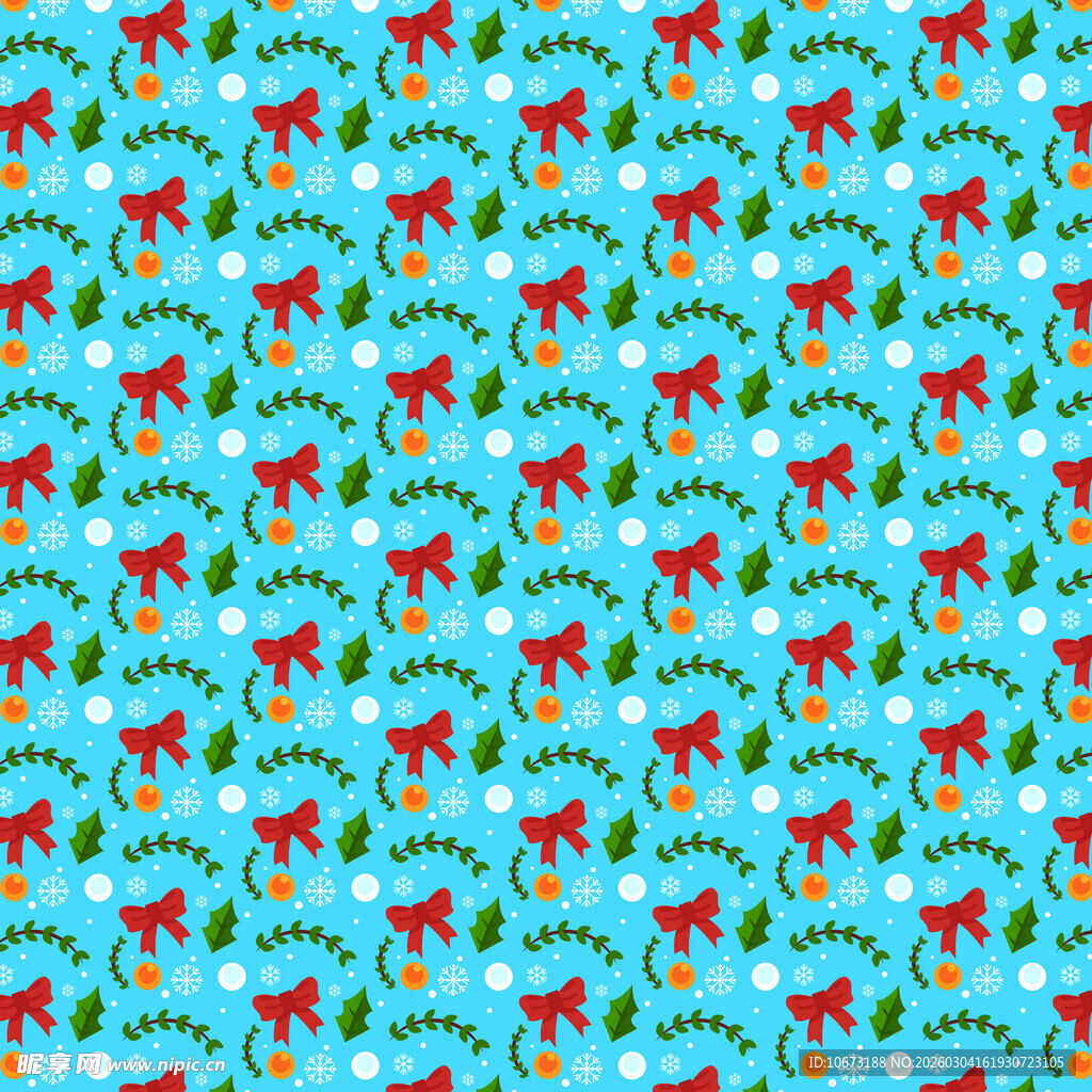 蓝色圣诞风图案背景