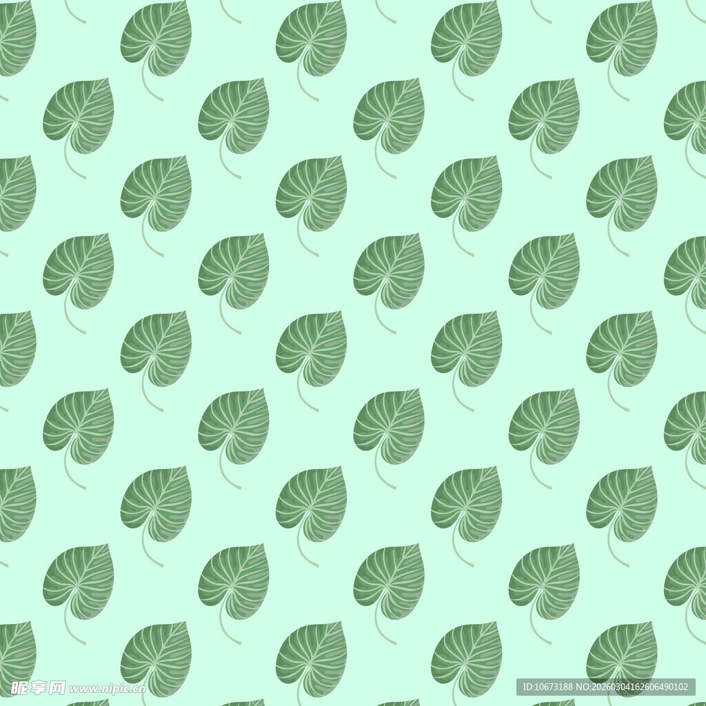 浅绿色叶片图案背景