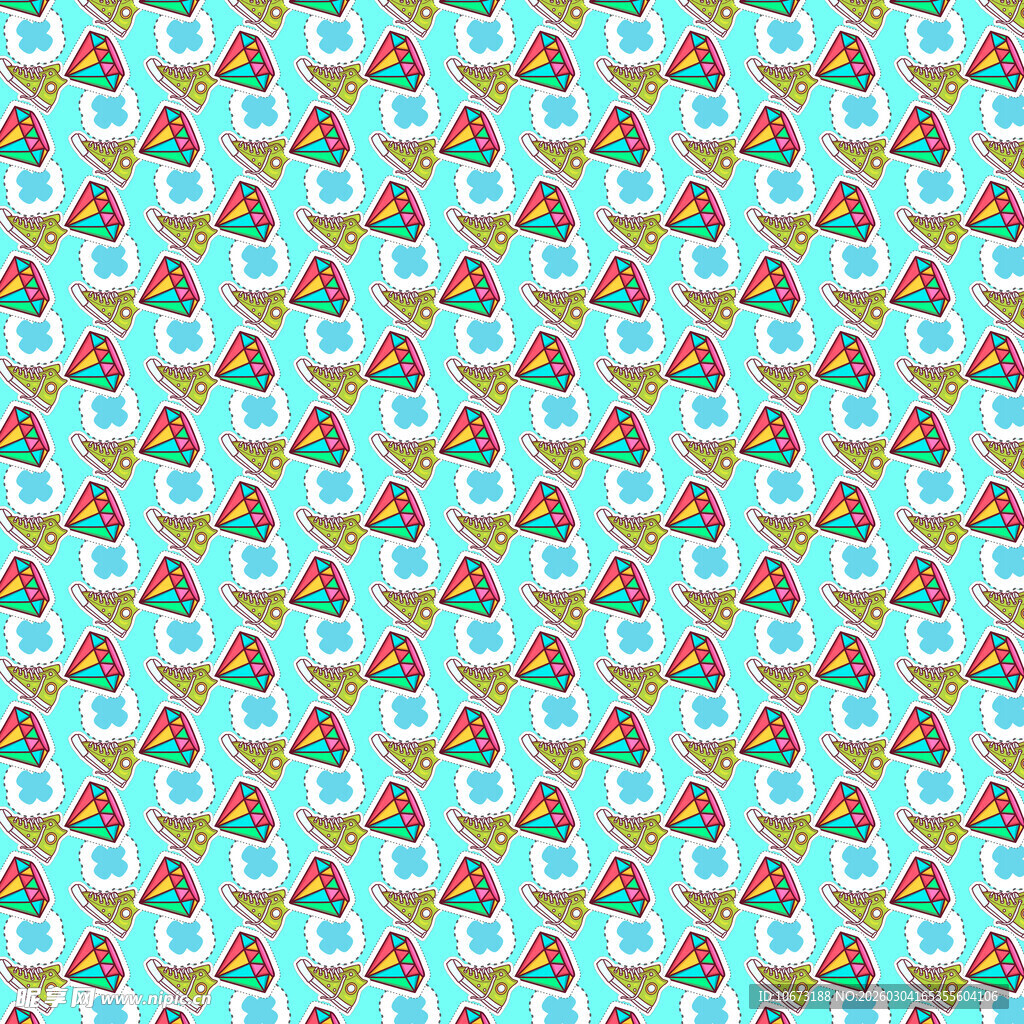 蘑菇图案背景纹理设计