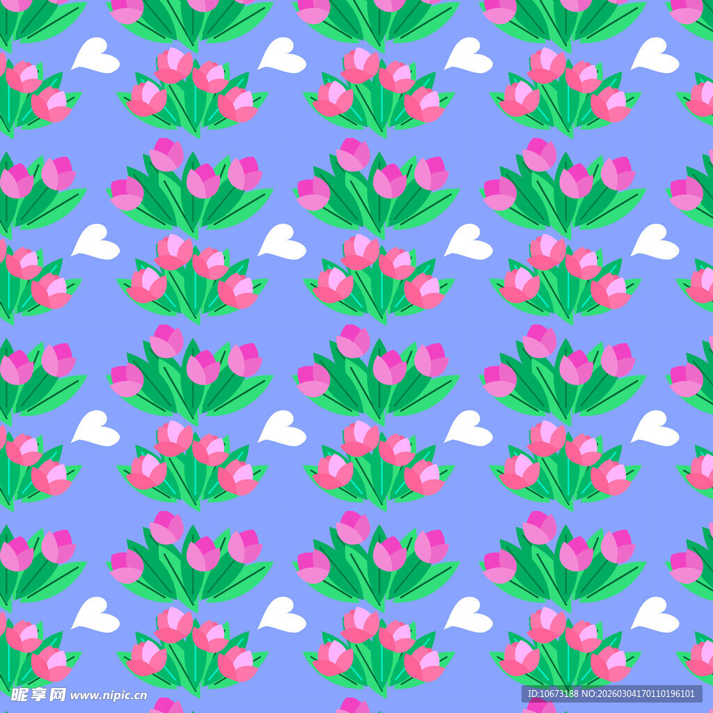 粉色郁金香云纹图案背景