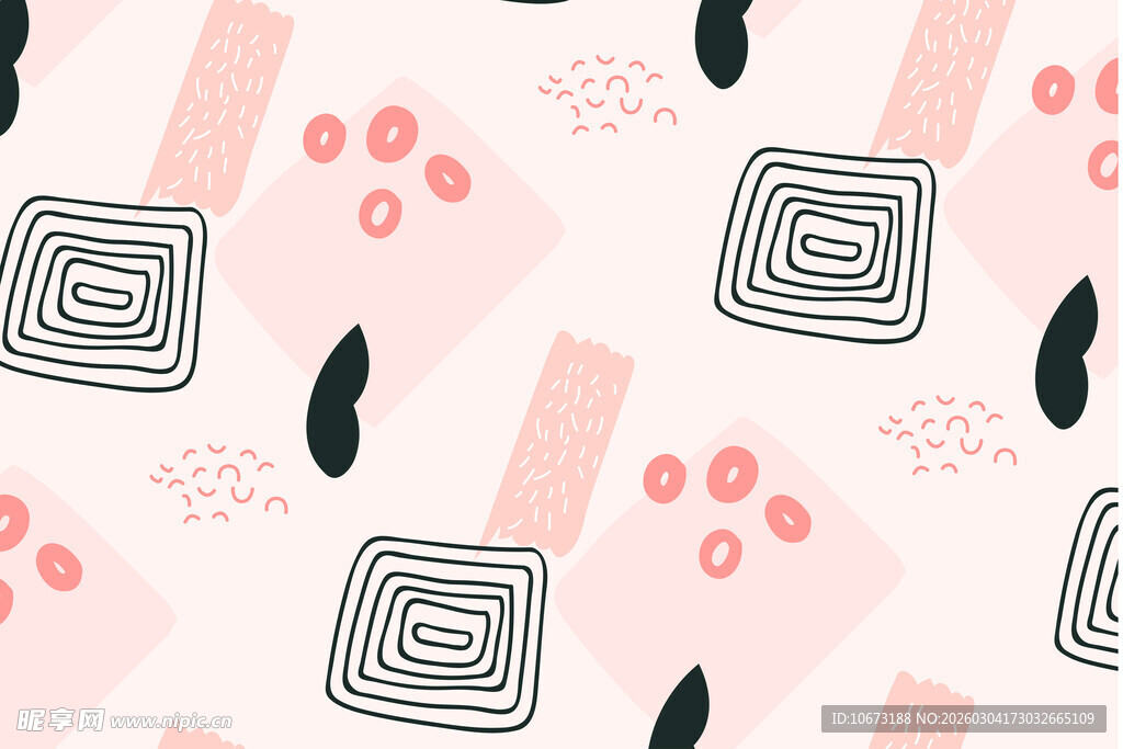 几何图案美甲背景图