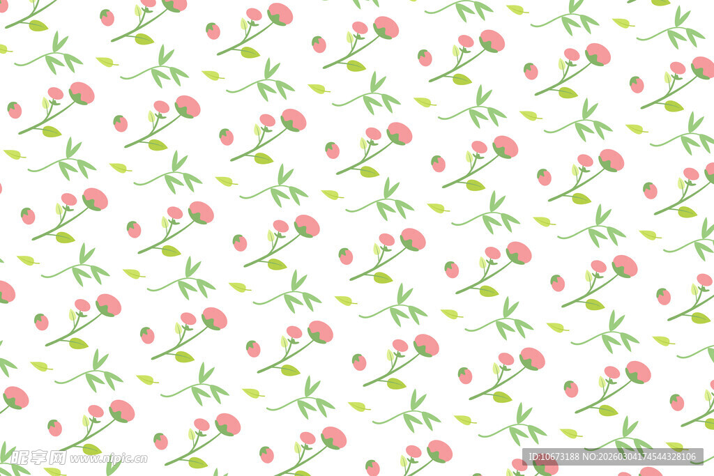 粉色花朵藤蔓图案背景