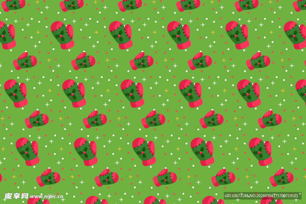 绿色底花卉图案背景