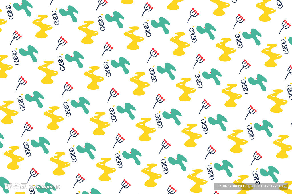 多彩几何图案无缝背景图