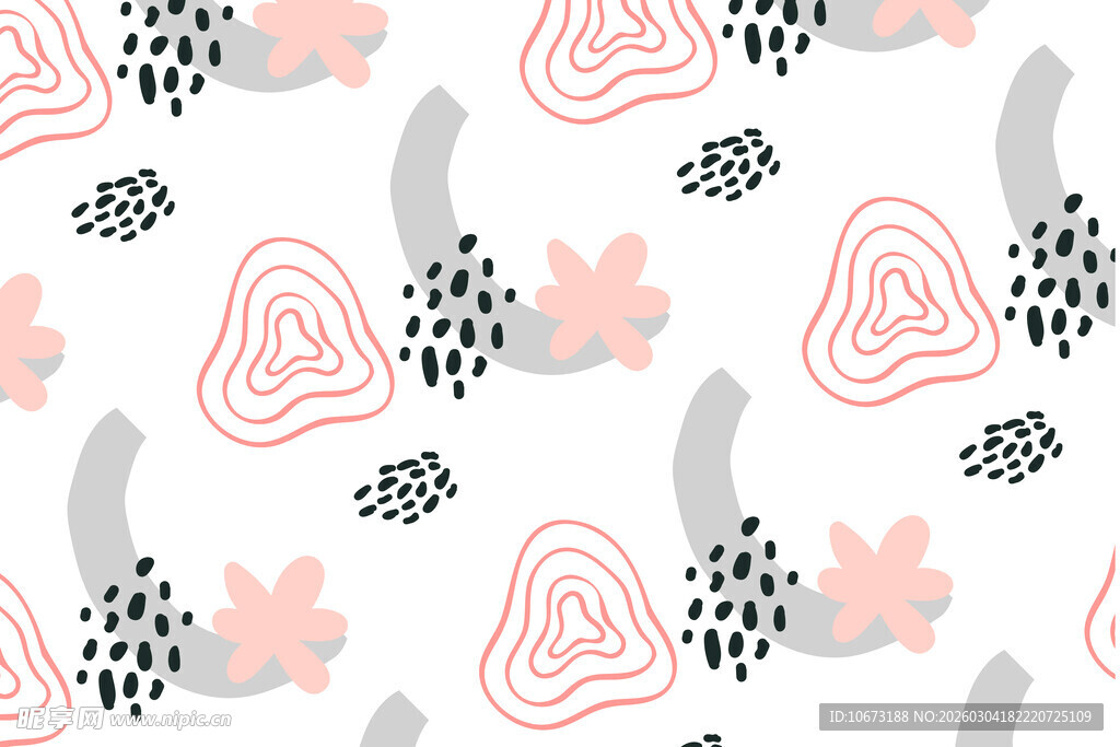 简约几何花卉图案背景