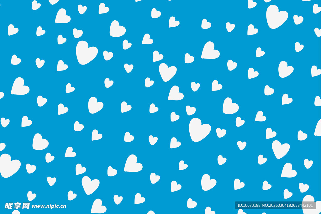 蓝色背景爱心图案纹理