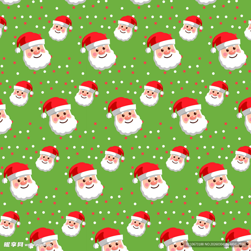 圣诞老人图案绿色背景图