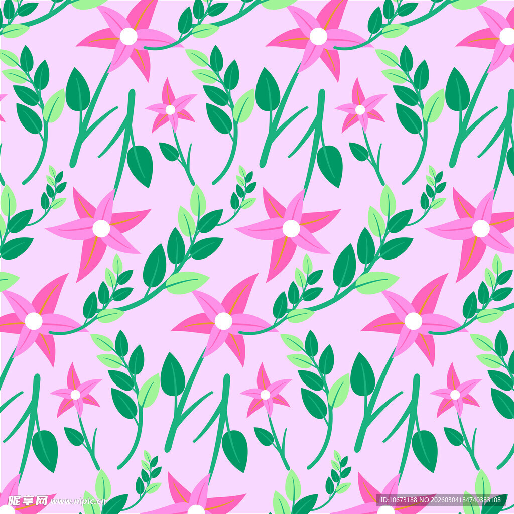 粉色花卉藤蔓图案背景