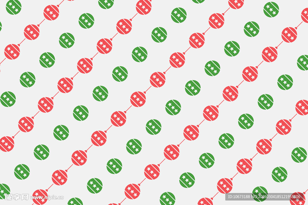 红绿圆形图案无缝背景