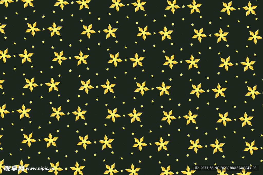黑色背景上的黄色星星图案