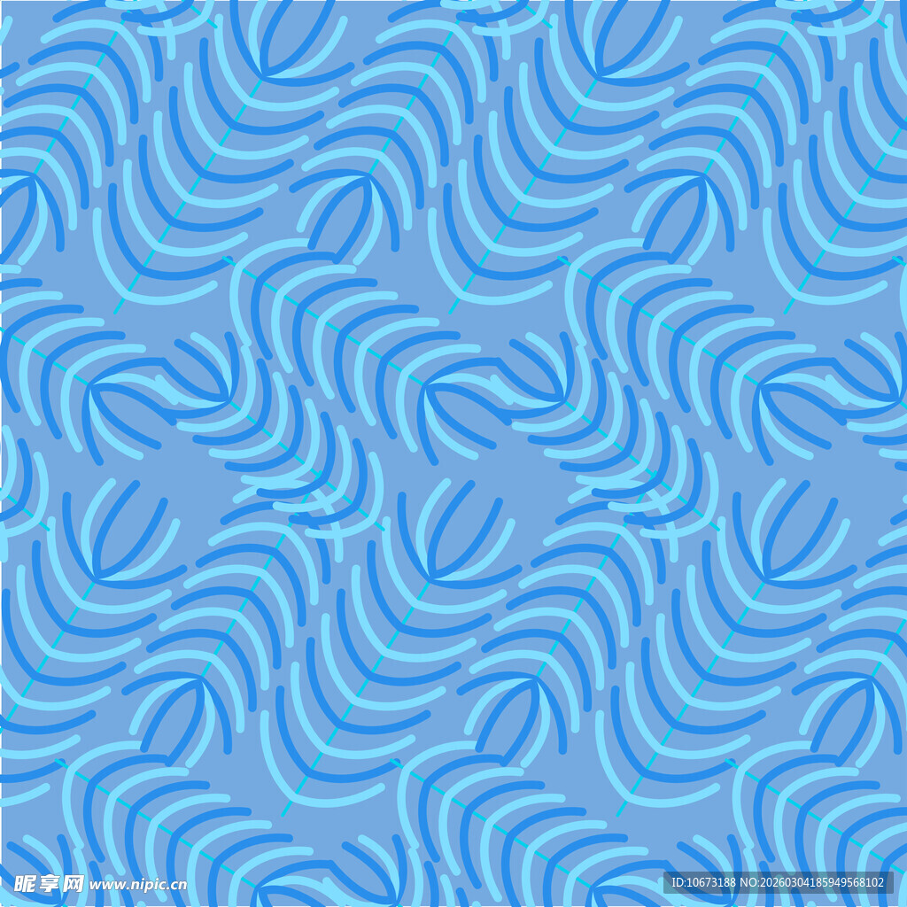 蓝色波浪纹抽象图案背景