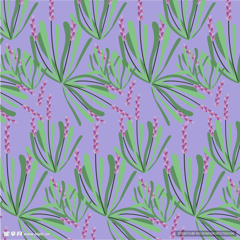 紫色背景植物图案纹理