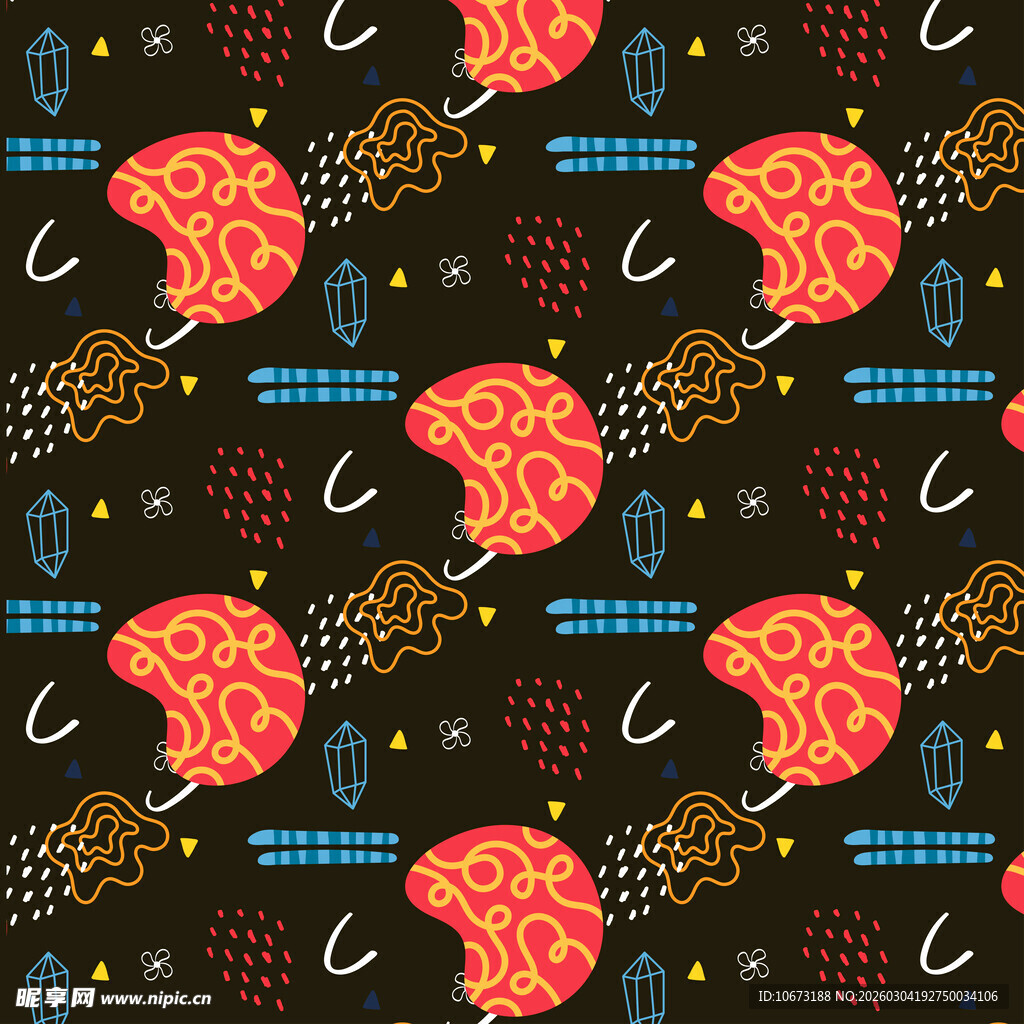 复古风大脑图案装饰背景