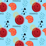 抽象大脑图案无缝背景图