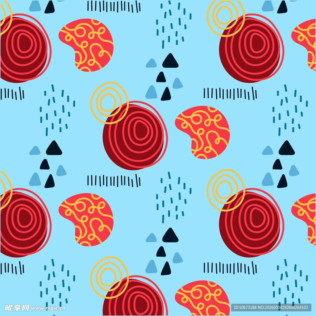 抽象大脑图案无缝背景图