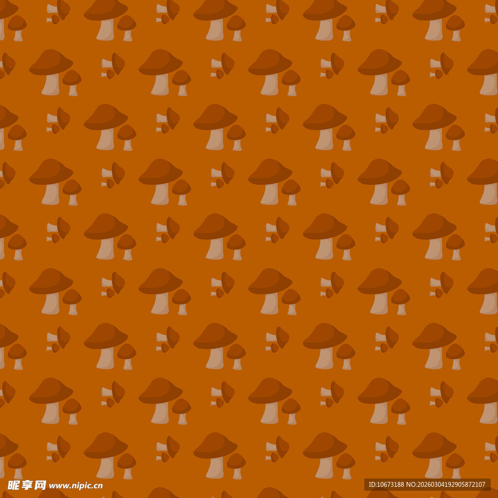 橙色蘑菇图案纹理背景