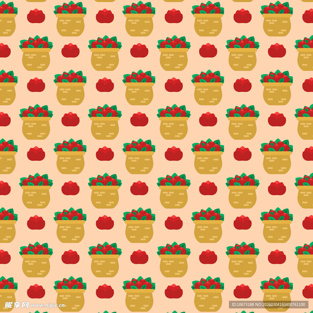 水果篮子图案背景纹理