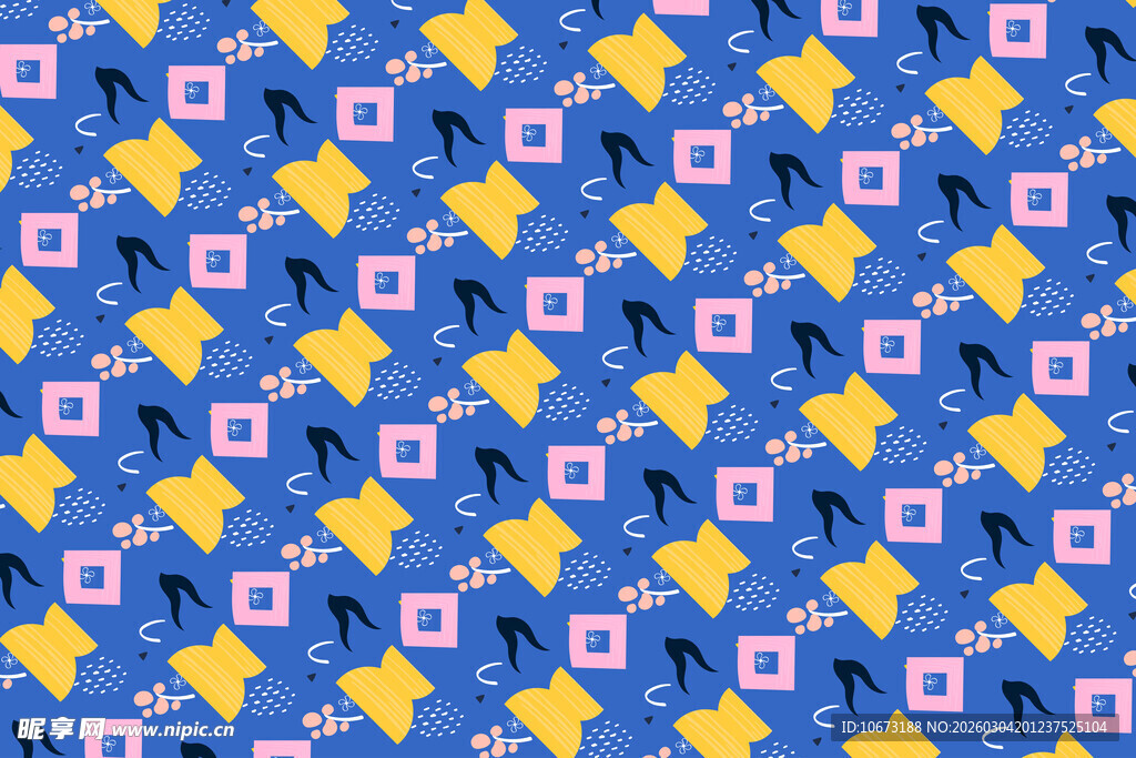 蓝色底几何图案装饰背景