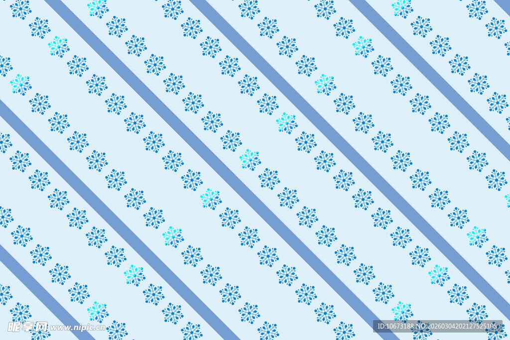 蓝白雪花条纹图案背景