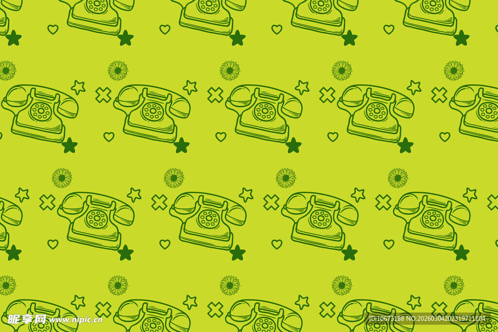 绿色机器人图案背景