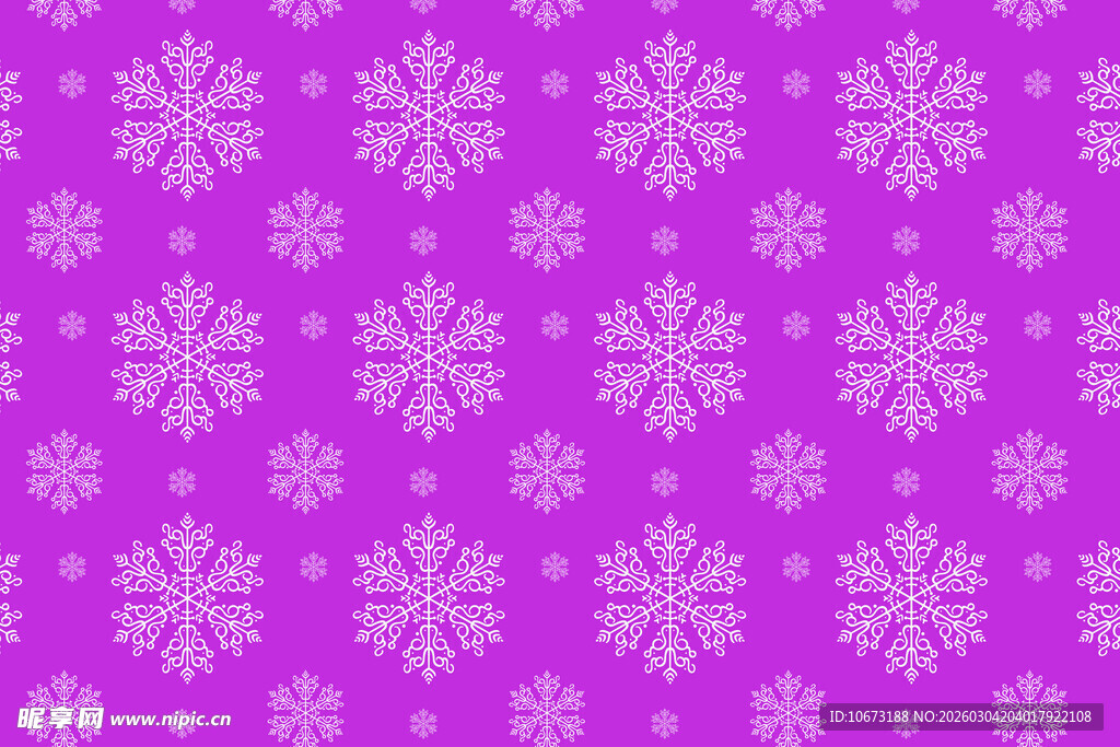 紫色雪花背景图案设计
