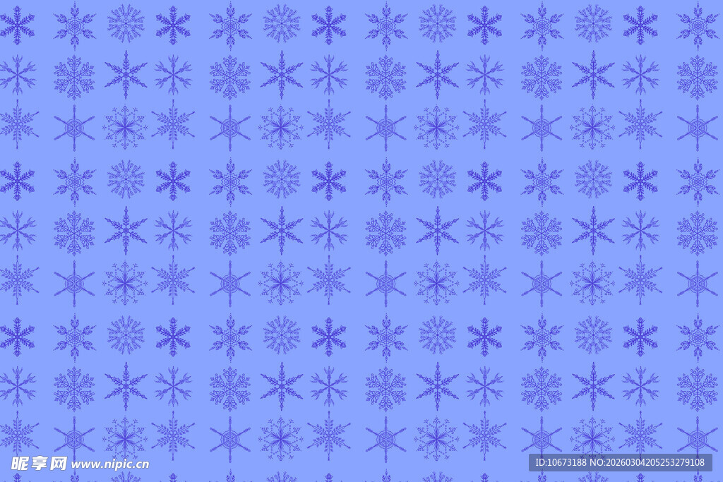蓝色雪花图案背景纹理