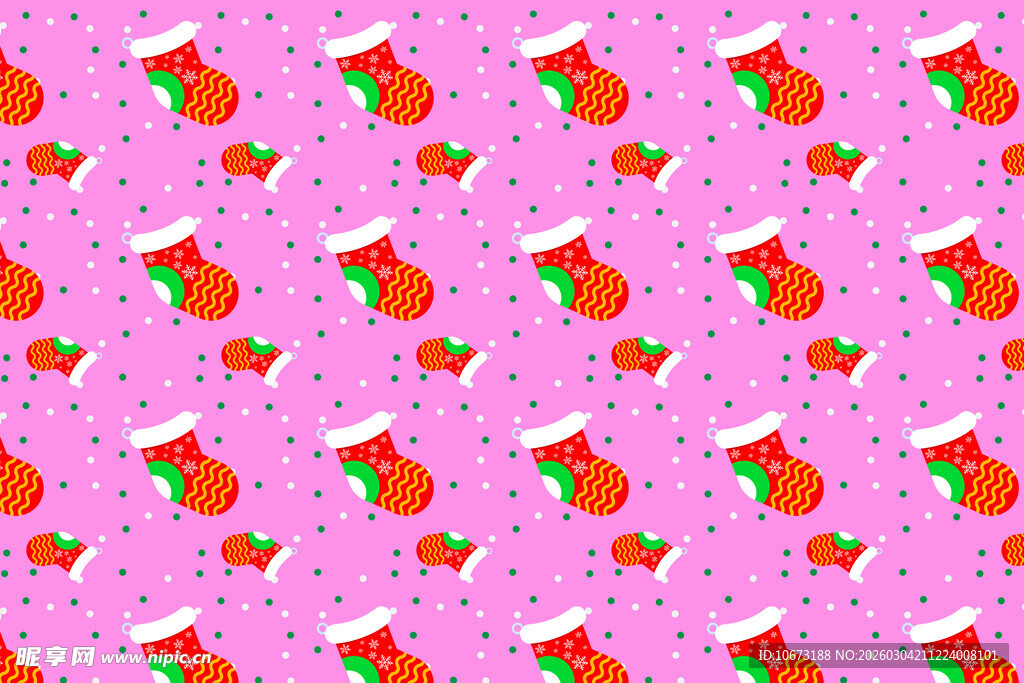 粉色圣诞袜图案背景
