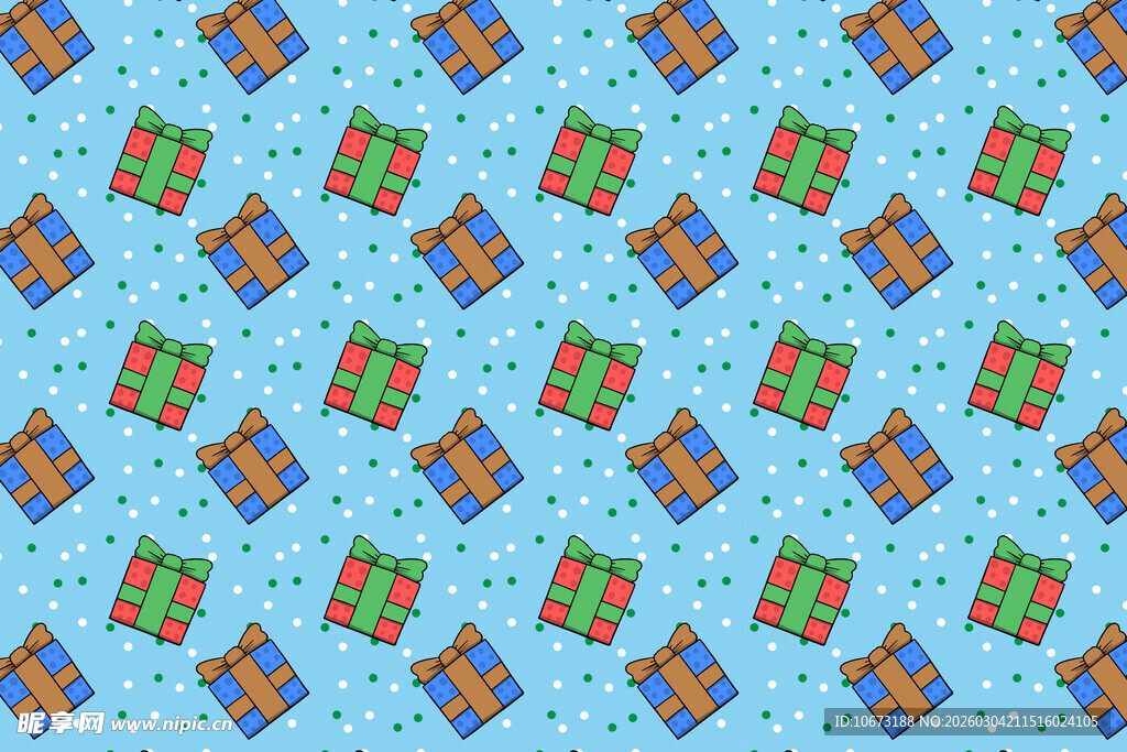 蓝色背景礼物图案纹理