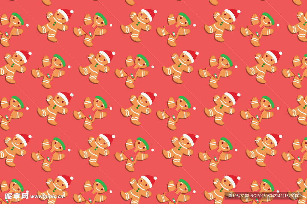 红色花卉图案背景纹理