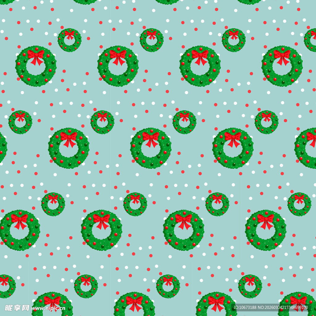 圣诞花环图案背景纹理