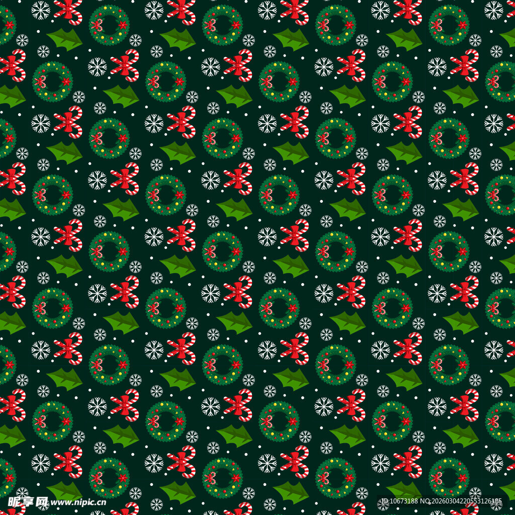 圣诞主题红绿花纹图案