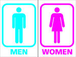 男女卫生间标识