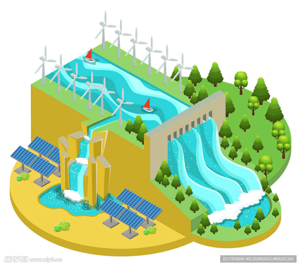 水电风电光伏综合电站