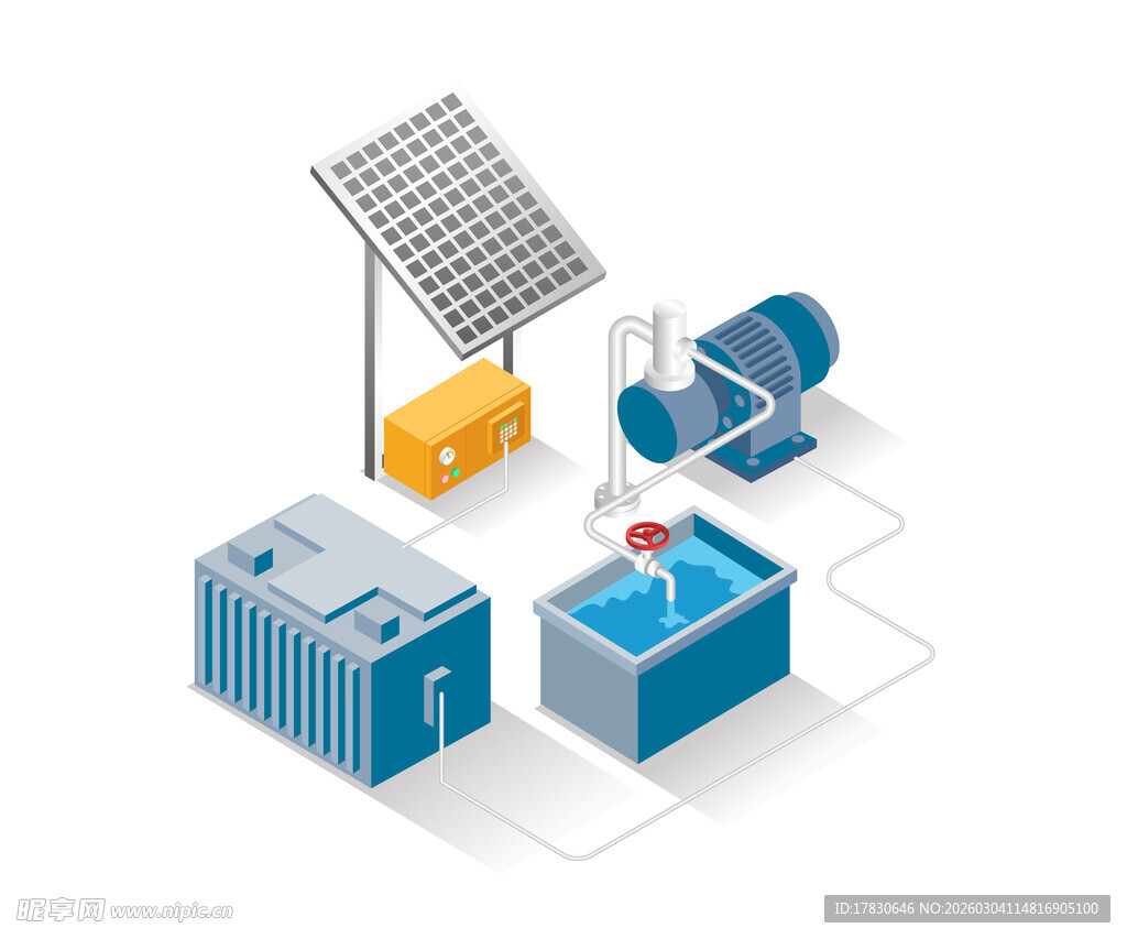 太阳能发电设备示意图