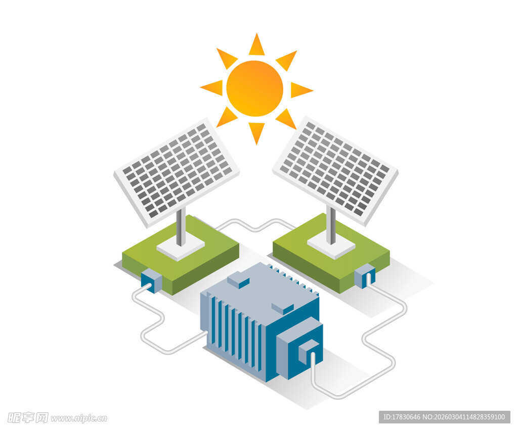 太阳能发电设备示意图