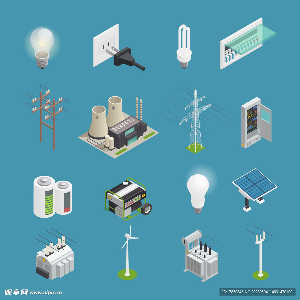 电力设备与新能源图标集