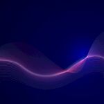 梦幻紫色波浪科技背景