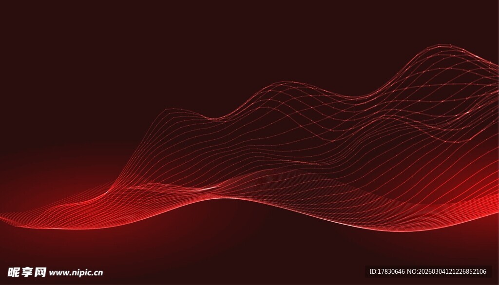 红色动感线条背景图