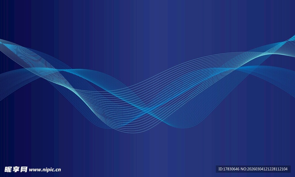 蓝色动感线条背景图