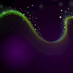 梦幻紫色渐变波浪背景图