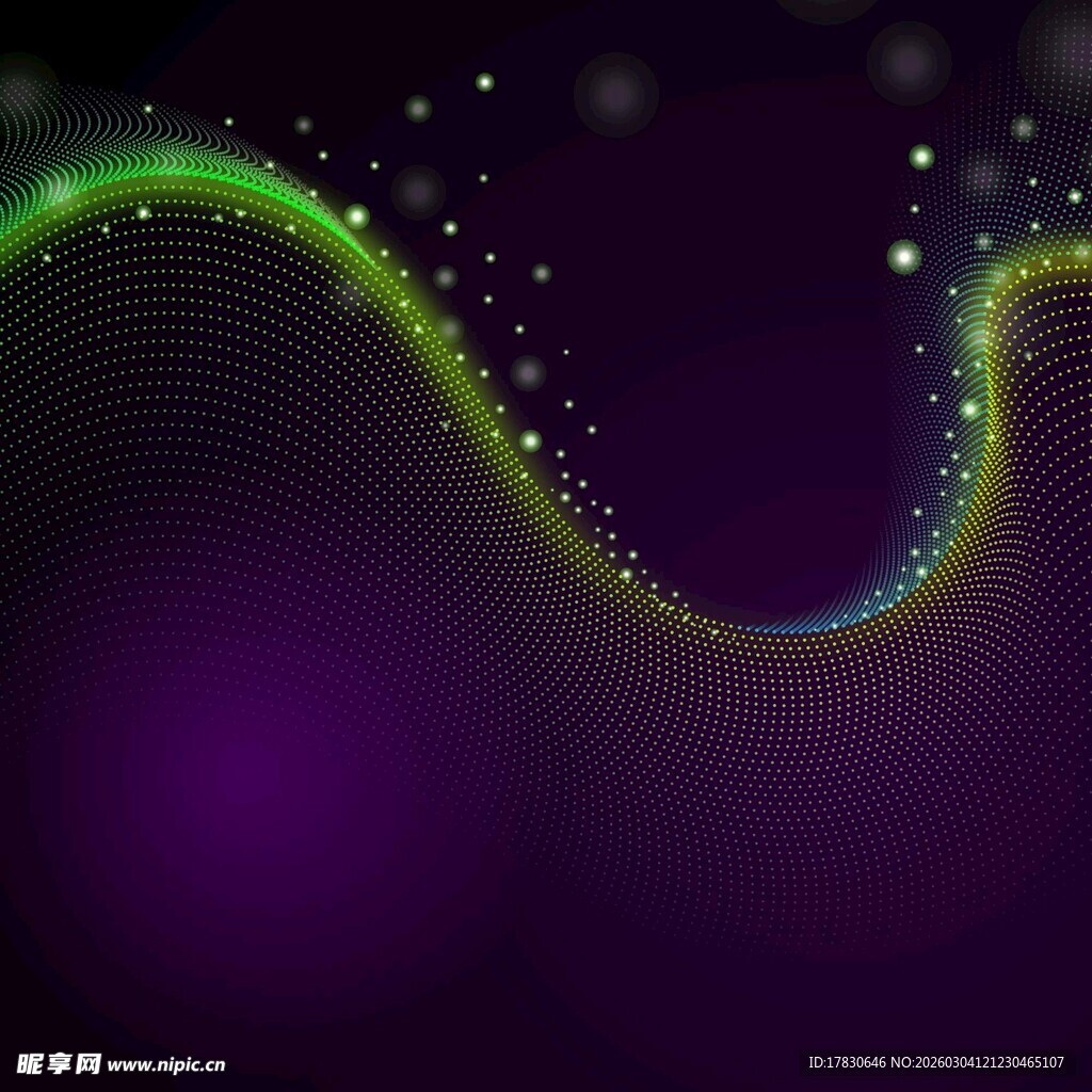 梦幻紫色渐变波浪背景图