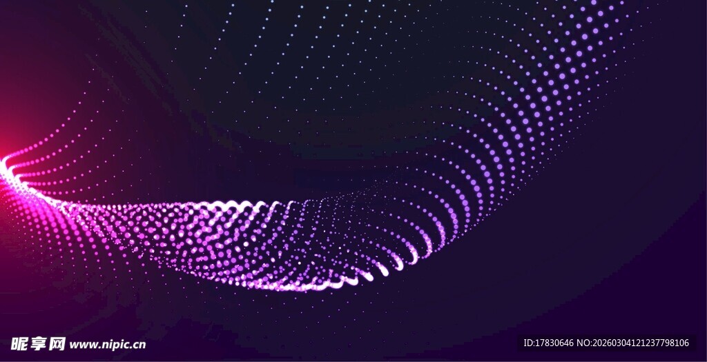 炫彩波浪线条背景图