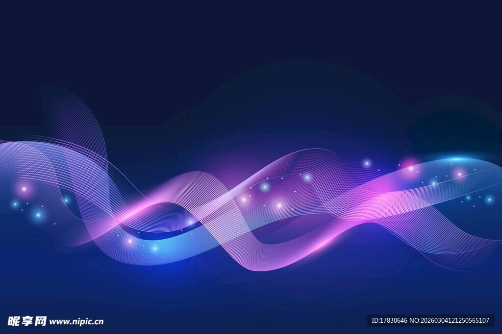 梦幻炫彩流动光效背景