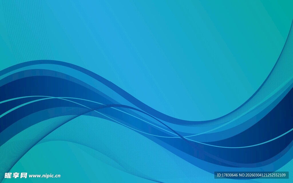 蓝绿渐变曲线背景图案