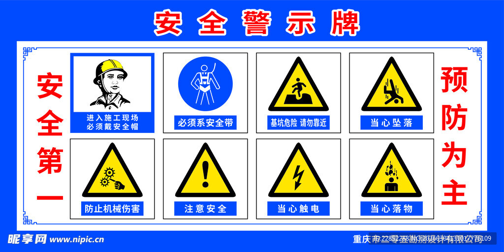 安全警示标识展示