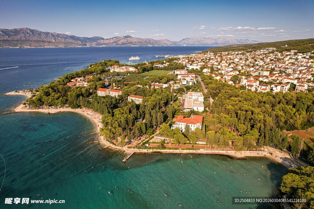 美丽海滨小镇风光